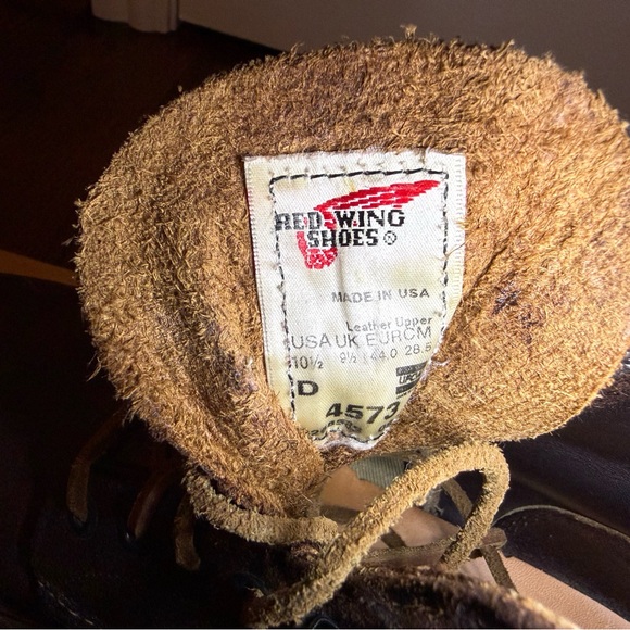 Red Wing Shoes Dark Brown Suede Men's Boots Size 10.5 - Picture 5 of 13